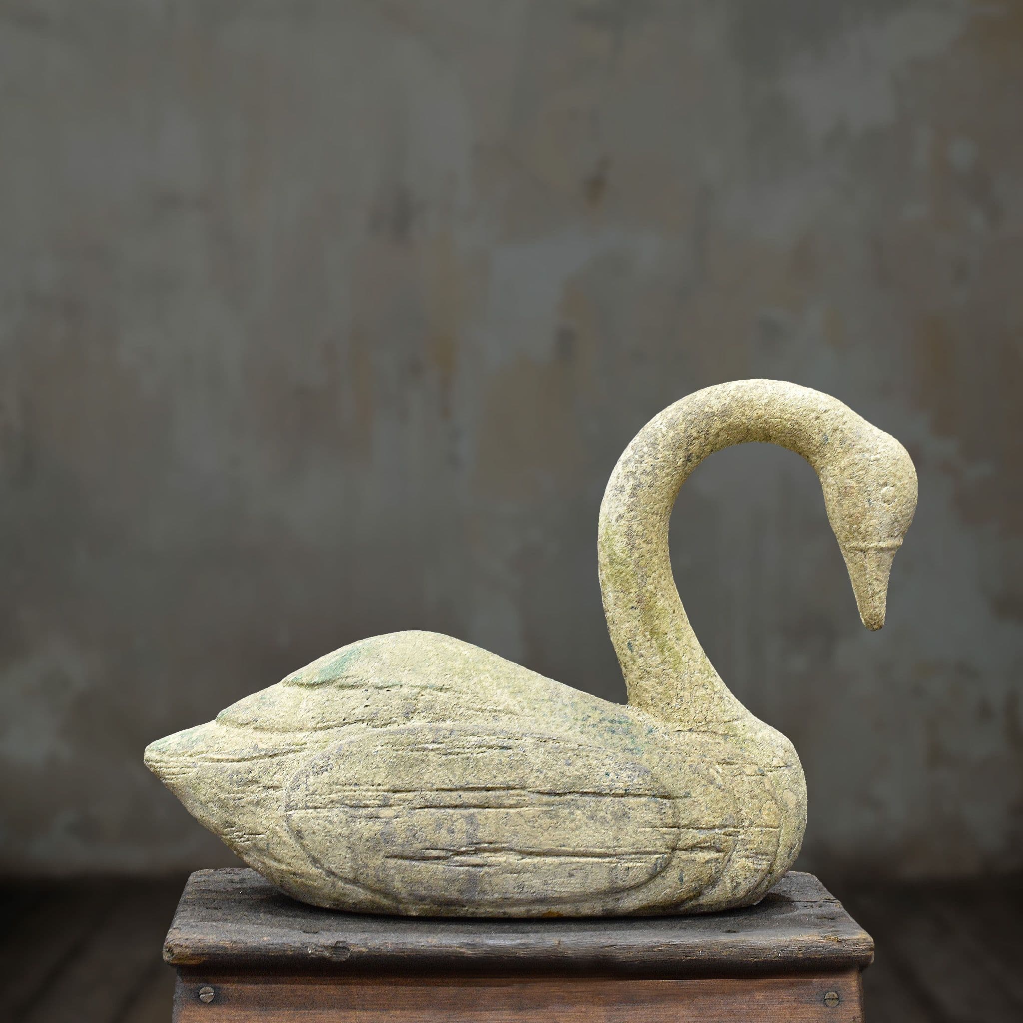 Goose Swimming Statue