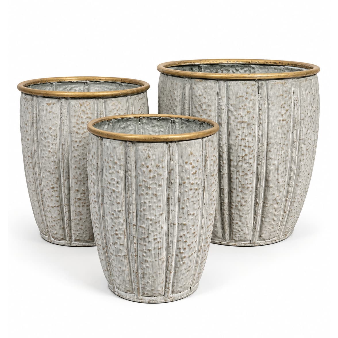 Set 3 Tin Planters